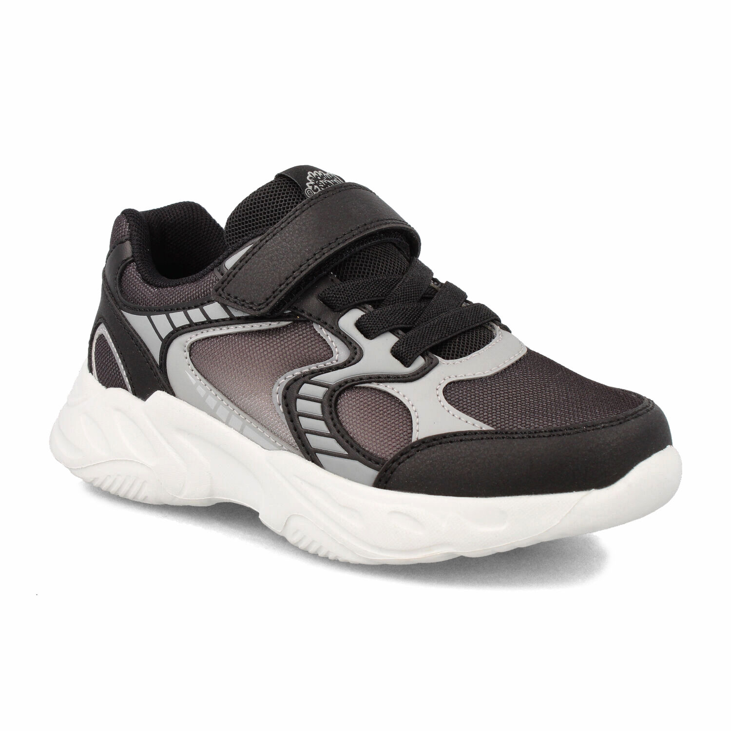 Zapatilla Ni&ntilde;o Bubblegummers Derby Negro - Gris image number 1.0